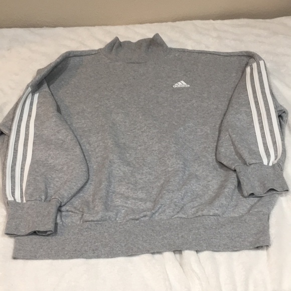 Adidas Mock 3 Stripe Sweatshirt Women’s Medium - Picture 1 of 11